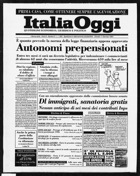 Italia oggi : quotidiano di economia finanza e politica